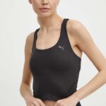 Puma top de yoga Studio Foundation culoarea negru, 524843