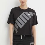 Puma tricou din bumbac POWER femei, culoarea negru, 677896