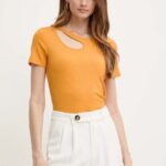 Morgan tricou DVIL femei, culoarea portocaliu, DVIL