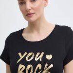 Morgan tricou DYOU femei, culoarea negru, DYOU