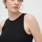 Hollister Co. top femei, culoarea negru