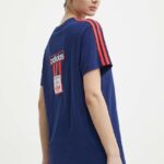 adidas Originals tricou din bumbac femei, culoarea albastru marin, IU2476