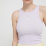 Tommy Jeans top femei, culoarea violet DW0DW17382