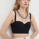 Elisabetta Franchi top femei, culoarea negru