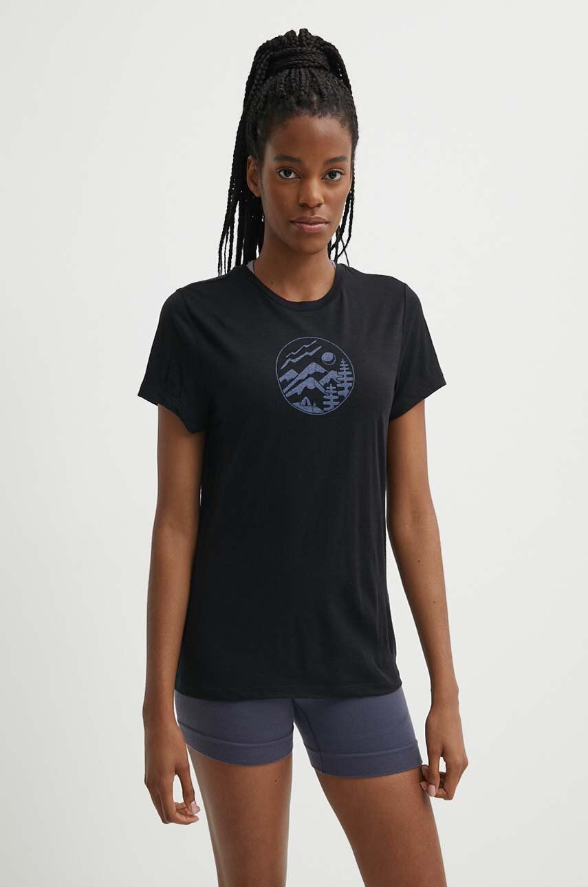 SS24-TSD1UU-99X_F1 Icebreaker tricou sport Mer 150 Tech Lite III SS Tee Camp Circ culoarea negru, IB0A56YD0011 - imagine 1