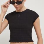 Tommy Jeans tricou femei, culoarea negru DW0DW17888