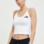 The North Face top femei, culoarea alb, NF0A55AQFN41