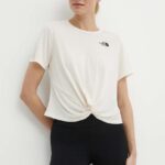 The North Face tricou femei, culoarea bej, NF0A824IQLI1