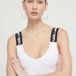Karl Lagerfeld Jeans top femei, culoarea alb