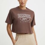 Reebok Classic tricou din bumbac Archive Essentials femei, culoarea maro, 100075642