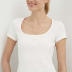 Reebok Classic tricou Wardrobe Essentials femei, culoarea bej, 100076094