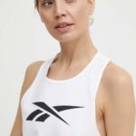 Reebok top din bumbac culoarea alb, 100029551