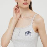 Superdry top femei, culoarea gri