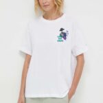 Champion tricou din bumbac femei, culoarea alb 117179