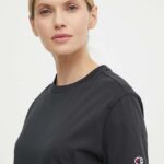 Champion tricou din bumbac femei, culoarea negru, 117207
