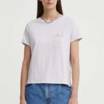 Levi's tricou din bumbac femei, culoarea violet