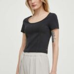 Levi's tricou femei, culoarea negru