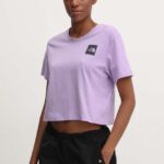 The North Face tricou din bumbac femei, culoarea violet, NF0A87NBQZI1