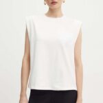 Custommade top Mae femei, culoarea bej, 999140107