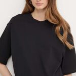 La Mania tricou din bumbac CAYLEE KROJ LUCY femei, culoarea negru, CAYLEEKROJLUCY