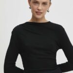 Answear Lab longsleeve culoarea negru