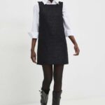 Model Nou de rochie culoareinegru, ini, drept