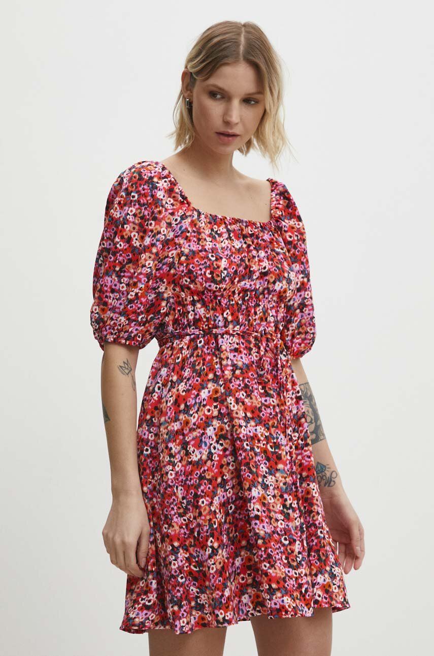 WW24-SSD019-MLC_F1 Model Nou de rochie ini, evazati - imagine 1