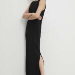 Model Nou de rochie culoareinegru, maxi, drept