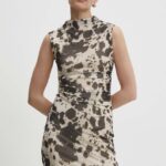Model Nou de rochie culoarea bej, ini, mulata
