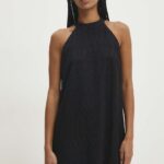 Model Nou de rochie culoareinegru, ini, drept