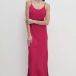 Model Nou de rochie culoarea roz, maxi, evazati
