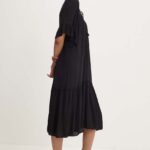 Model Nou de rochie culoareinegru, midi, evazati