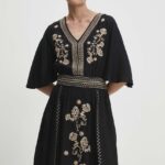 Model Nou de rochie culoareinegru, ini, evazati