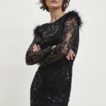 Model Nou de rochie culoareinegru, ini, mulata