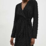 Model Nou de rochie culoareinegru, ini, evazati
