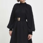 Model Nou de rochie culoareinegru, ini, evazati