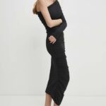 Model Nou de rochie culoareinegru, maxi, mulata