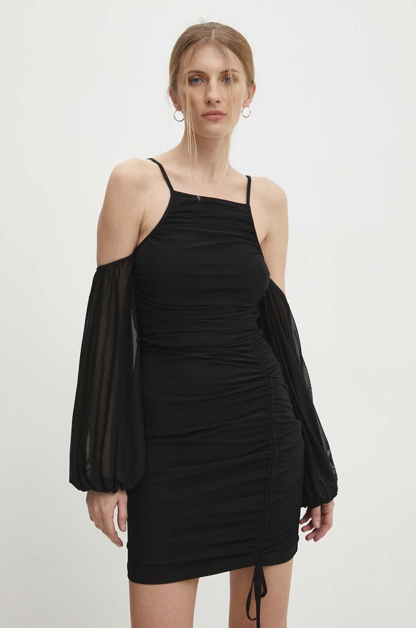 WW24-SUD081-99X_F1 Model Nou de rochie culoareinegru, ini, mulata - imagine 1