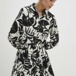 Model Nou de rochie culoareinegru, ini, evazati