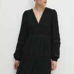 Model Nou de rochie culoareinegru, ini, evazati