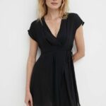 Model Nou de rochie culoareinegru, ini, evazati