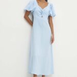 Model Nou de rochie midi, evazati