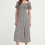 Model Nou de rochie culoareinegru, midi, evazati