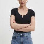 Answear Lab tricou femei, culoarea negru