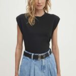 Answear Lab tricou femei, culoarea negru