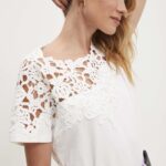 Answear Lab tricou femei, culoarea alb