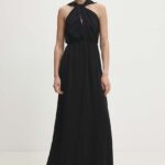 Model Nou de rochie culoareinegru, maxi, drept