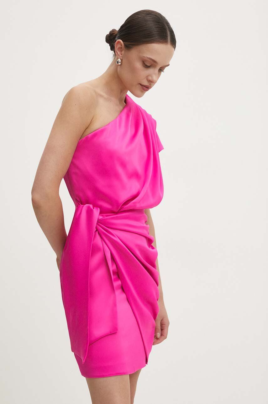 WZ24-SSD034-43X_F1 Model Nou de rochie culoarea roz, ini, mulata - imagine 1