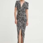 Model Nou de rochie culoareinegru, midi, mulata