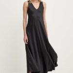 Model Nou de rochie culoareinegru, midi, evazati